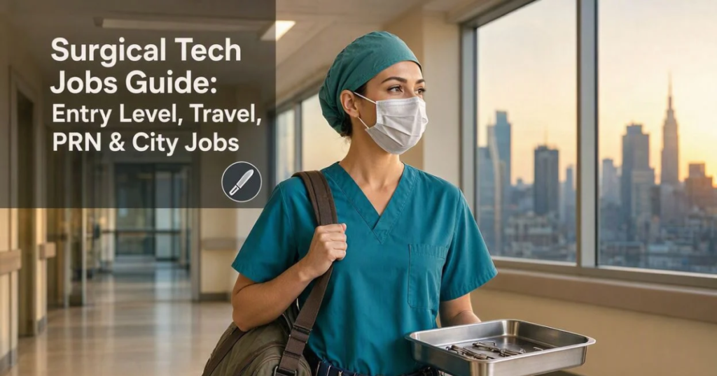Surgical Tech Jobs Guide: Entry Level, Travel, PRN & City Jobs